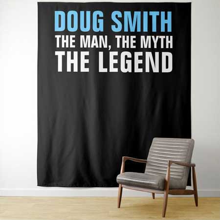 Custom The Man, The Myth, The Legend backdrop