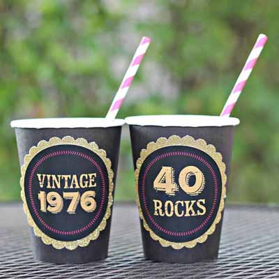 40 Rocks party cups