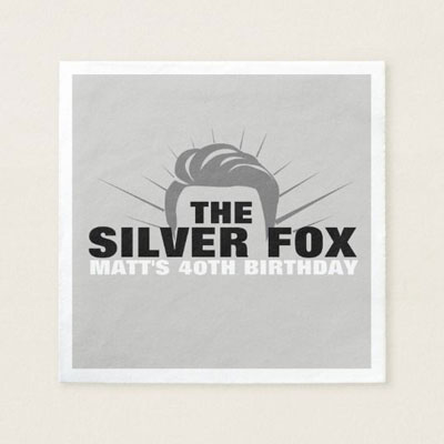 The Silver Fox paper napkins