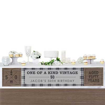 Aged to Perfection 50th birthday banner