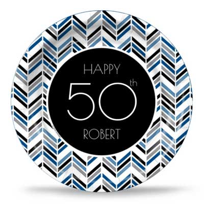 Best 50th Ever blue party plates