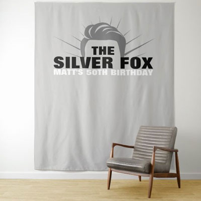 The Silver Fox backdrop tapestry
