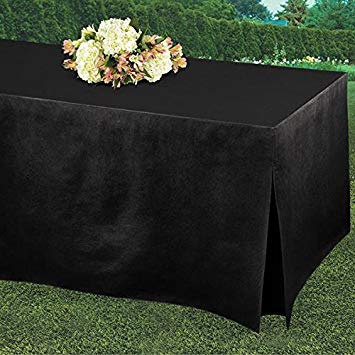 black fitted tablecover
