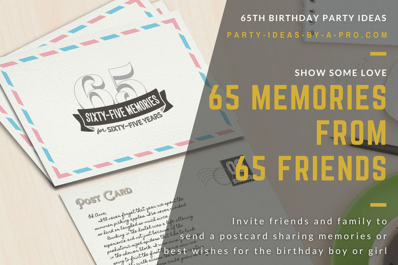 65 years of memories postcards