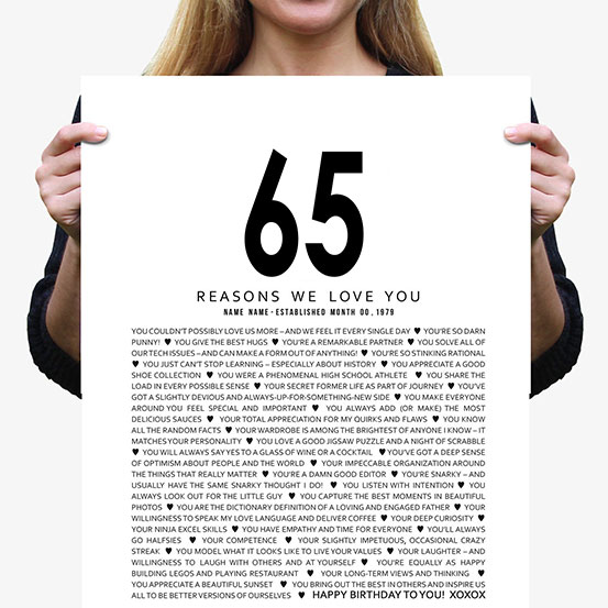 65 reasons We Love You