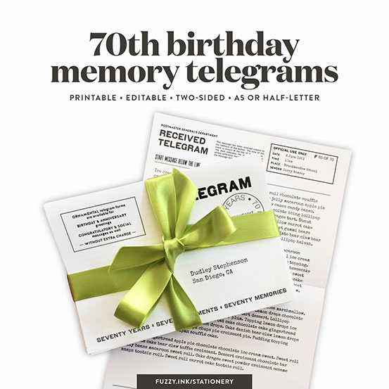 70 years 70 memories telegram