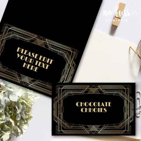 Great Gatsby Art Deco style food tents