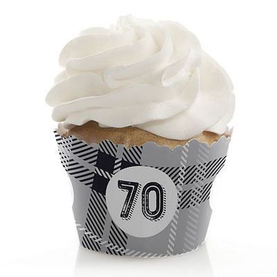 Aged to Perfection 70th birthday cupcake toppers