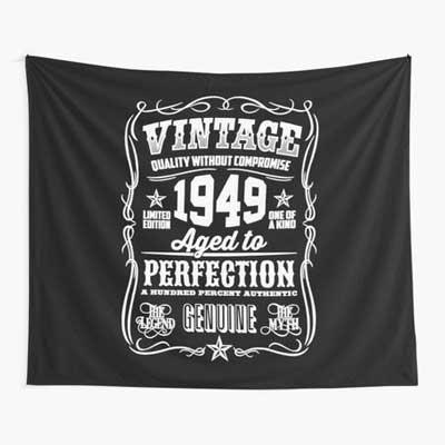 Jack Daniels style Aged Perfectly backdrop wall tapestry