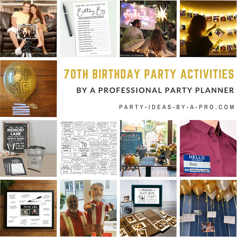 70th Birthday Party activities