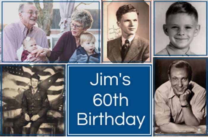 milestone birthday photo collage banner