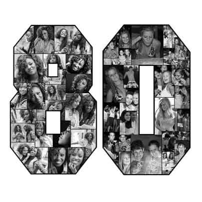 80th birthday photo collage