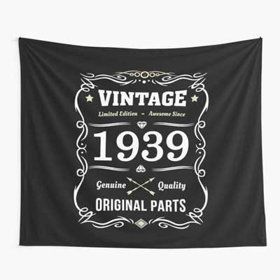 Jack Daniels style Aged Perfectly backdrop wall tapestry