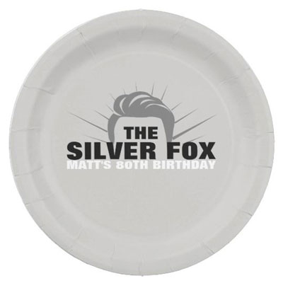 The Silver Fox party plates