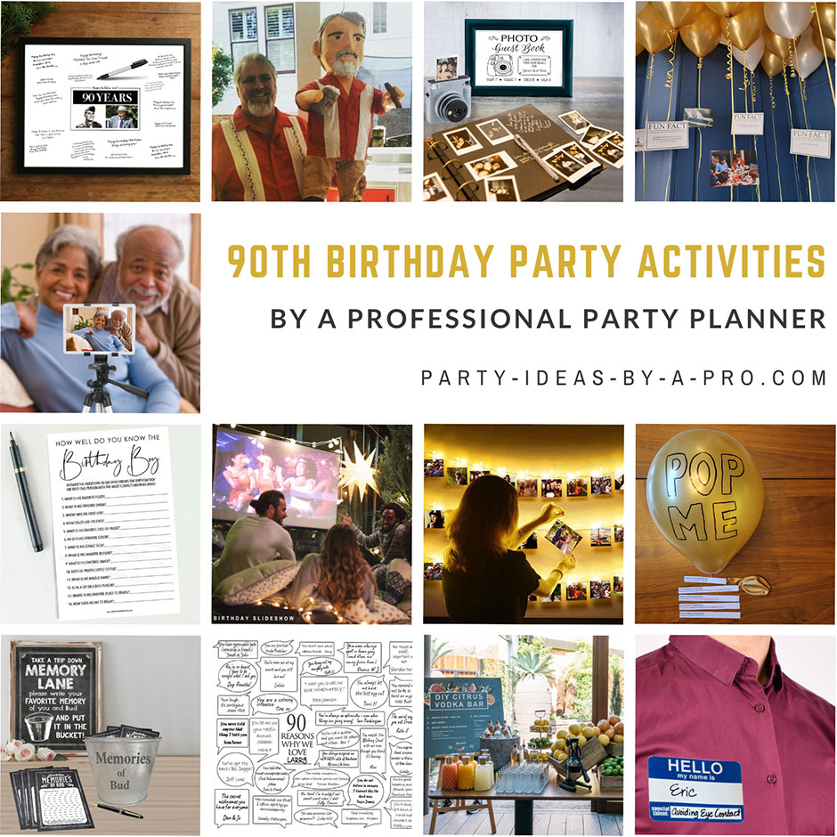 90th Birthday Party activities