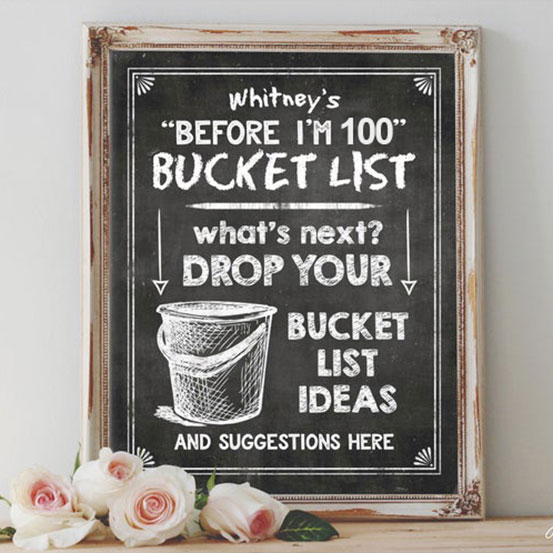 personalized bucket list printable sign