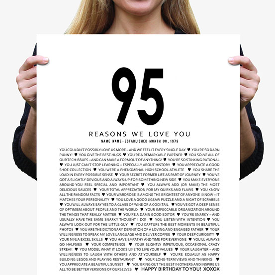 95 reasons We Love You