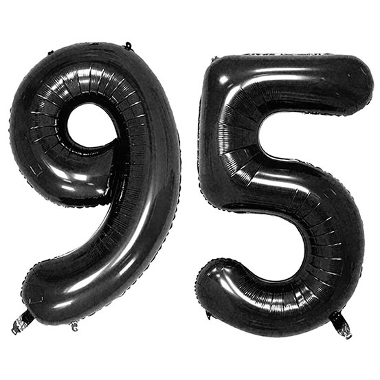 Giant number 95 balloons and other decorations