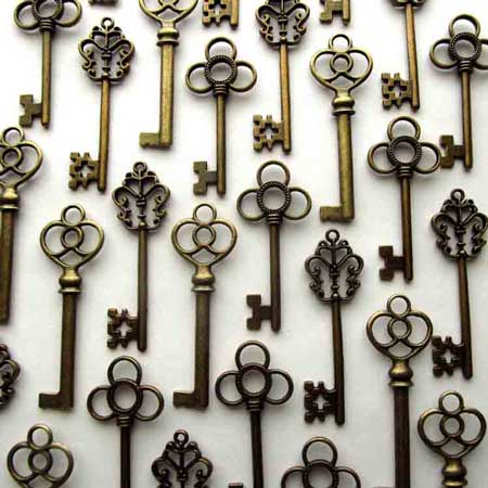 antique ornate keys