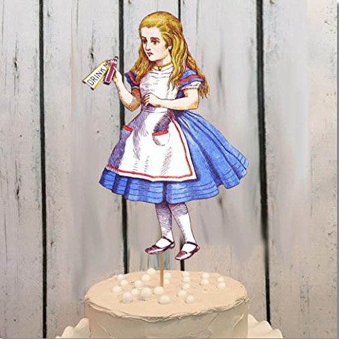 Alice in Wonderland cake topper