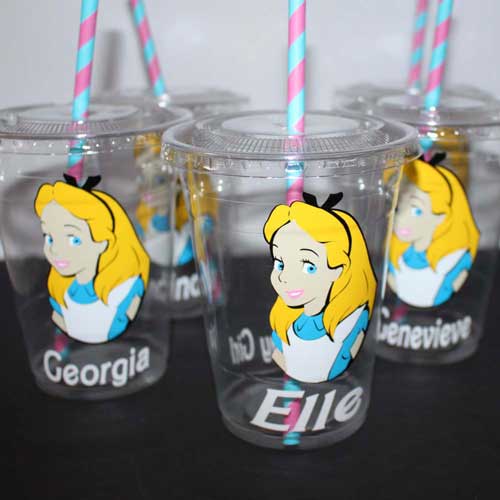 alice in wonderland party cups