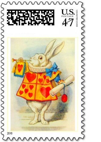 alice in wonderland postage stamps