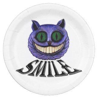 cheshire cat party plates