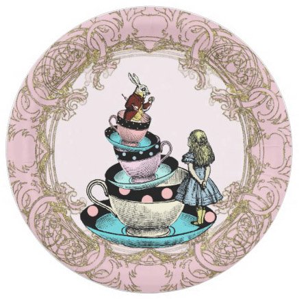 alice in wonderland party plates