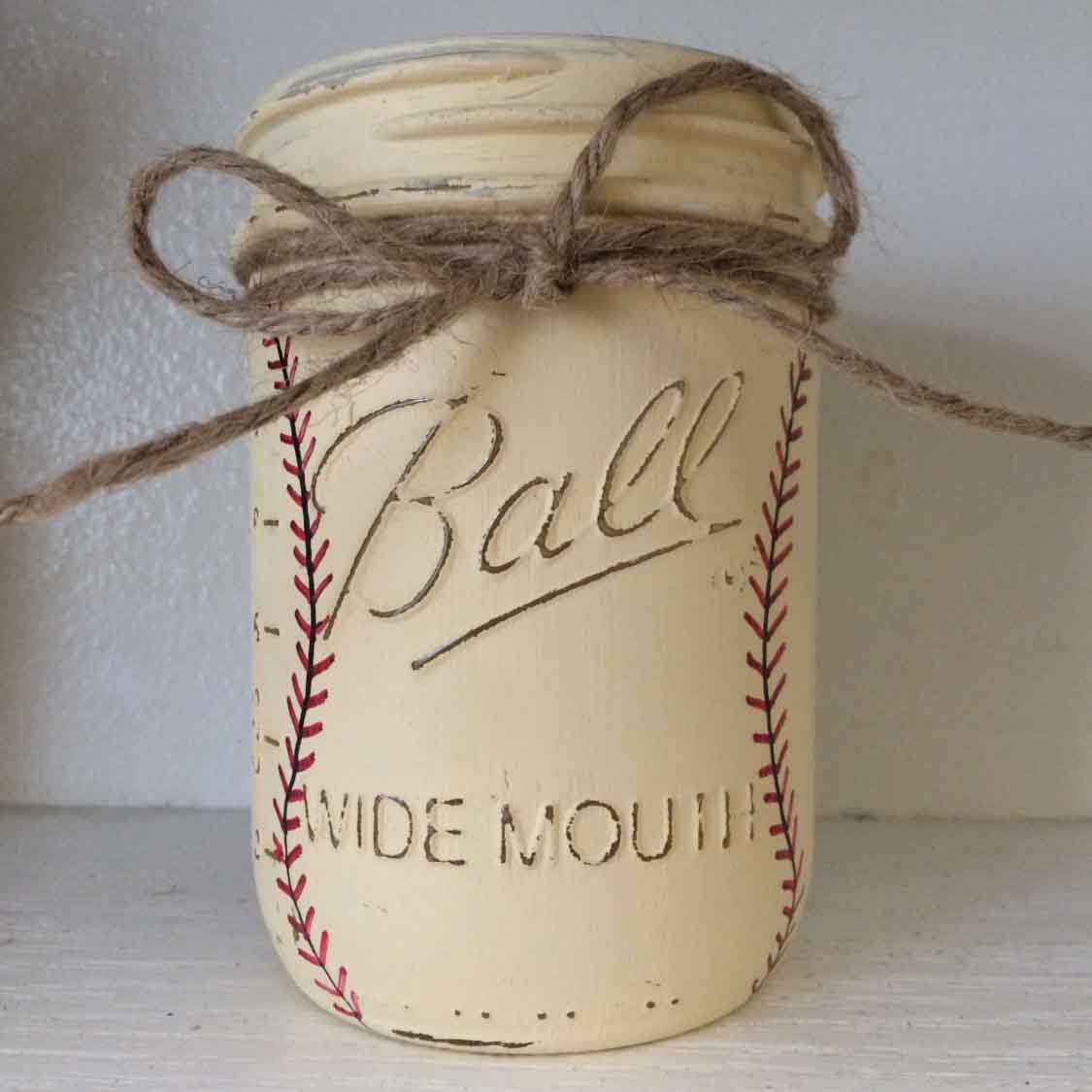 baseball mason jars