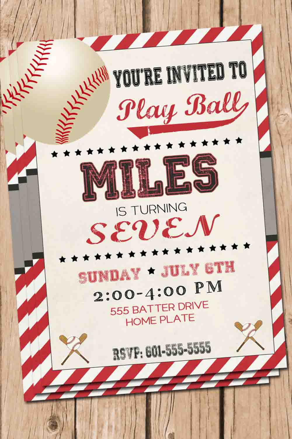 baseball party Invitation