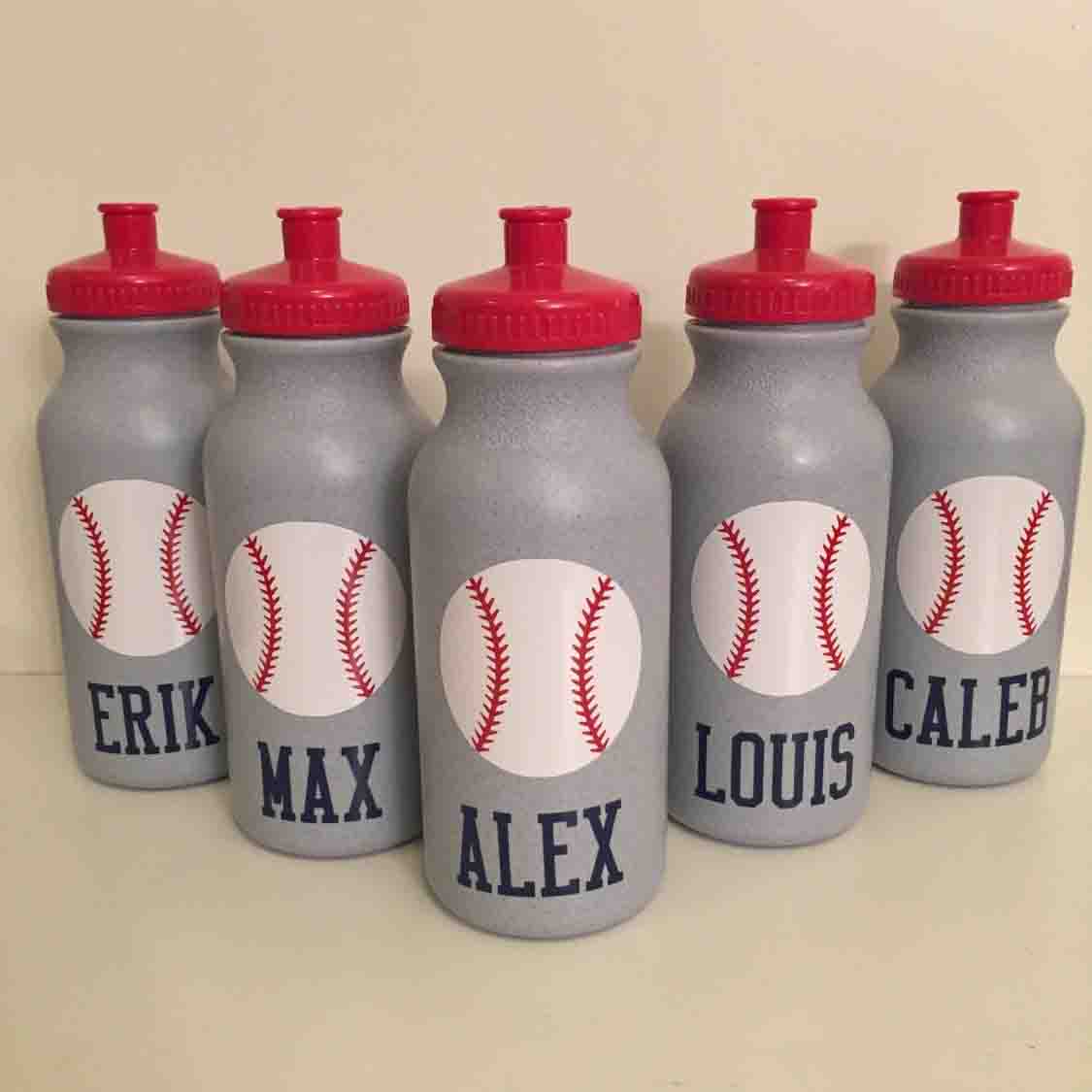 personalized baseball water bottles