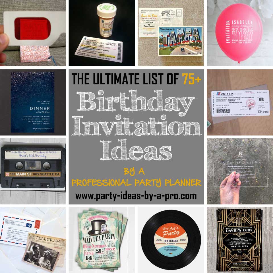 birthday invitation ideas