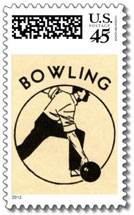 bowling postage stamps