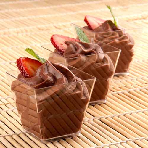 chocolate mousse tasting cups