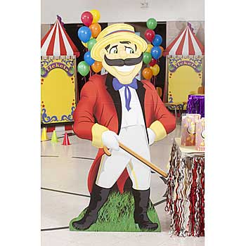 carnival barker standee cutout prop