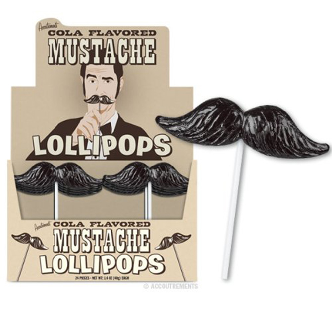carnival mustache lollipop