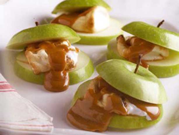 carnival party food caramel apple s'mores