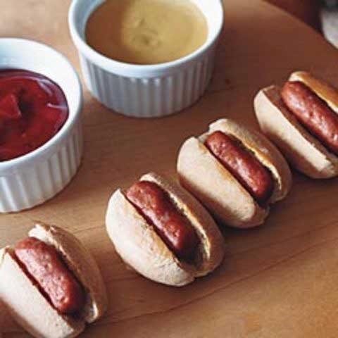 carnival party food mini hot dogs