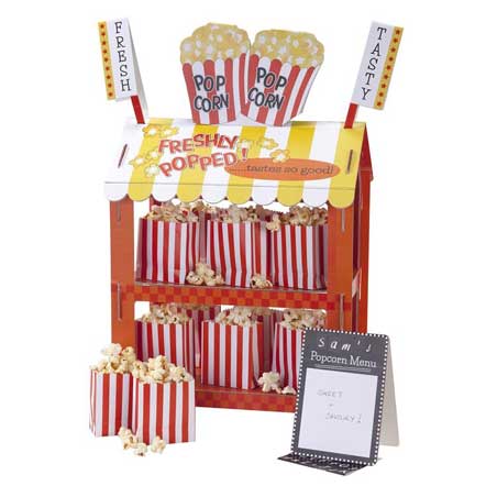 cardboard carnival stall treat stand popcorn