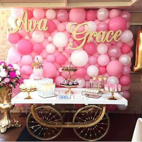 balloon dessert  buffet table backdro