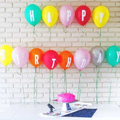 balloons with vinyl letters