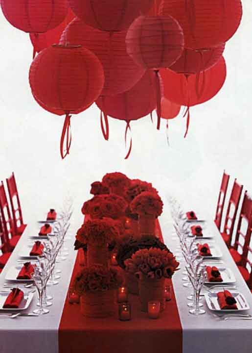 red paper lanterns decorations