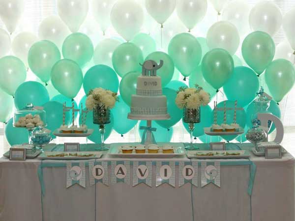 ombre balloon dessert table backdrop