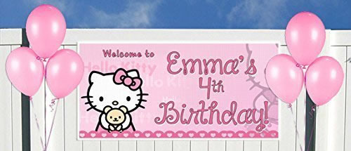 hello kitty personalized party banner