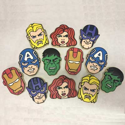 superhero cookies