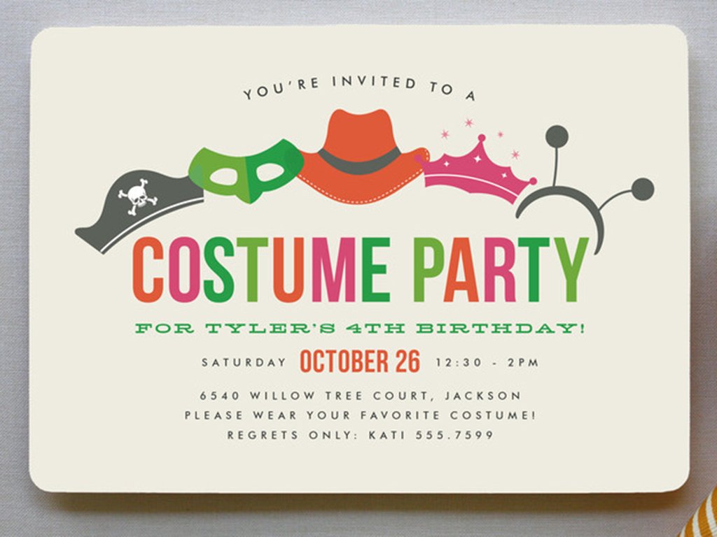costume party invitation
