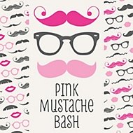 pink mustache bash party theme