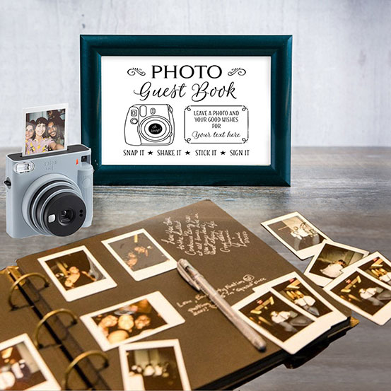 Polaroid photo guestbook