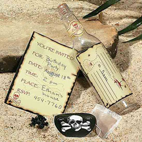 message in a bottle invitations