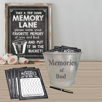 Trip Down Memory Lane memory cards in bucket